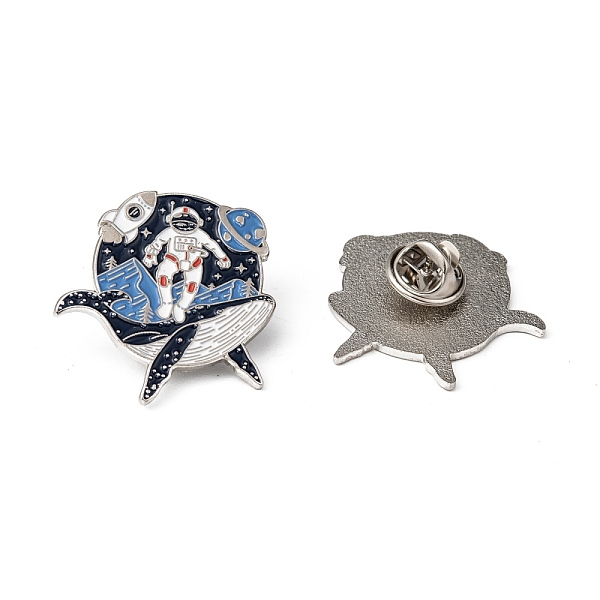 PandaHall Creative Zinc Alloy Brooches, Enamel Lapel Pin, with Iron Butterfly Clutches or Rubber Clutches, Whale Shape with Spaceman..., Black
PandaHall Creative Zinc Alloy Brooches, Enamel Lapel Pin, with Iron Butterfly Clutches or Rubber Clutches, Whale Shape with Spaceman..., Black