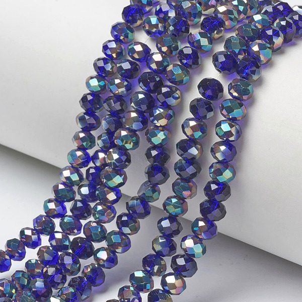 PandaHall Electroplate Glass Beads Strands, Half Plated, Rainbow Plated, Faceted, Rondelle, Blue, 6x5mm, Hole: 1mm, about 85~88pcs/strand...
PandaHall Electroplate Glass Beads Strands, Half Plated, Rainbow Plated, Faceted, Rondelle, Blue, 6x5mm, Hole: 1mm, about 85~88pcs/strand...