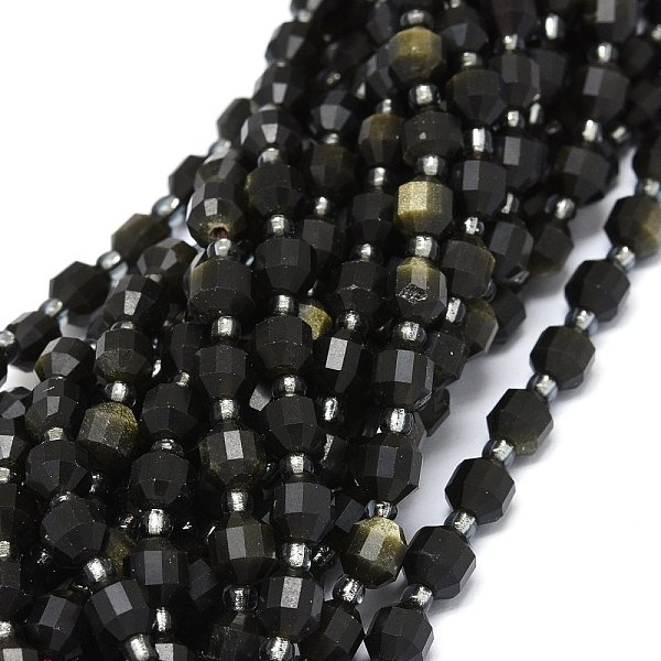 PandaHall Natural Golden Sheen Obsidian, Beads Strands, with Seed Beads, Faceted, Bicone, Double Terminated Point Prism Beads, 5~7x6mm, Hole...
PandaHall Natural Golden Sheen Obsidian, Beads Strands, with Seed Beads, Faceted, Bicone, Double Terminated Point Prism Beads, 5~7x6mm, Hole...