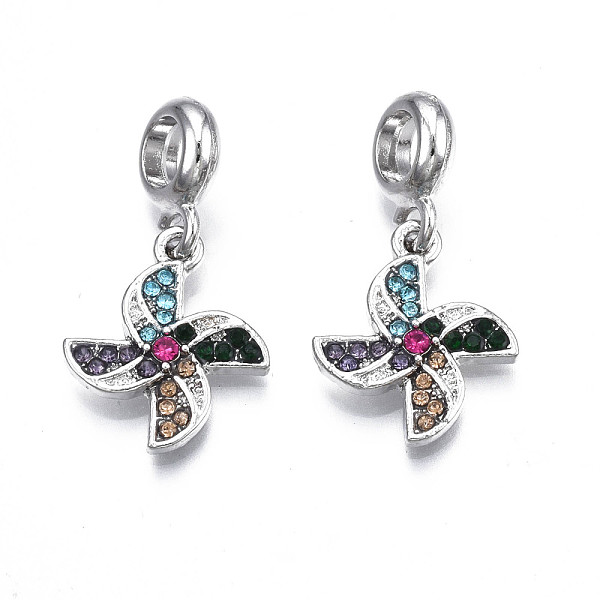 PandaHall Rack Plating Alloy European Dangle Charms, with Rhinestone, Large Hole Pendants, Cadmium Free & Nickel Free & Lead Free, Platinum..., Multicolor
PandaHall Rack Plating Alloy European Dangle Charms, with Rhinestone, Large Hole Pendants, Cadmium Free & Nickel Free & Lead Free, Platinum..., Multicolor