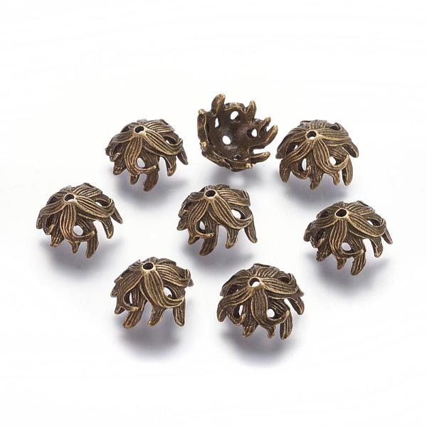 PandaHall Tibetan Style Bead Caps, Lead Free and Nickel Free, Flower, Antique Bronze, 10x15x15mm, Hole: 2mm Alloy
PandaHall Tibetan Style Bead Caps, Lead Free and Nickel Free, Flower, Antique Bronze, 10x15x15mm, Hole: 2mm Alloy