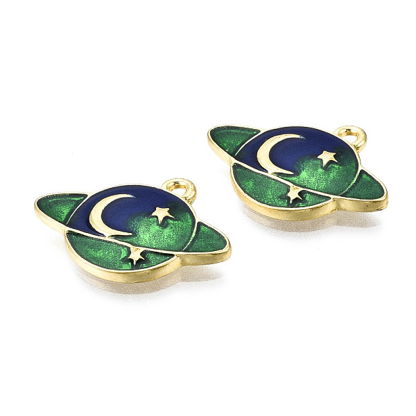 PandaHall Alloy Enamel Pendants, Cadmium Free & Lead Free, Golden, Planet, Green, 15.5x21.5x2mm, Hole: 1.4mm Alloy+Enamel Planet Green
PandaHall Alloy Enamel Pendants, Cadmium Free & Lead Free, Golden, Planet, Green, 15.5x21.5x2mm, Hole: 1.4mm Alloy+Enamel Planet Green