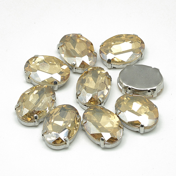 PandaHall Sew on Rhinestone, Multi-strand Links, Glass Rhinestone, with Brass Prong Settings, Garments Accessories, Faceted, Oval, Platinum..., Yellow
PandaHall Sew on Rhinestone, Multi-strand Links, Glass Rhinestone, with Brass Prong Settings, Garments Accessories, Faceted, Oval, Platinum..., Yellow