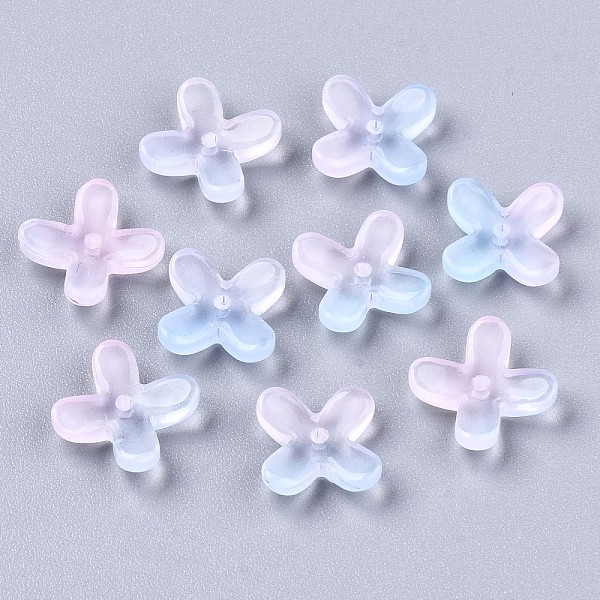 PandaHall Transparent Spray Painted Glass Beads, Two Tone, Flower, Light Blue, 12x9.5x3.5mm, Hole: 1mm Glass Flower
PandaHall Transparent Spray Painted Glass Beads, Two Tone, Flower, Light Blue, 12x9.5x3.5mm, Hole: 1mm Glass Flower
