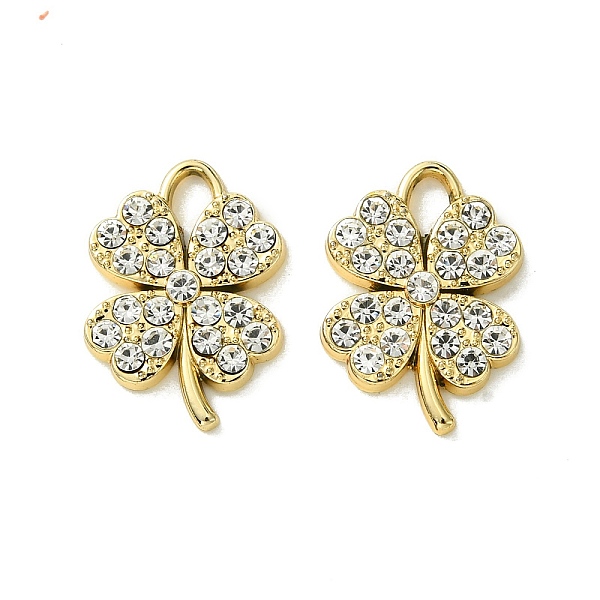 PandaHall UV Plating Alloy Rhinestone Pendants, Golden, Clover, 20x14x3mm, Hole: 3x2.5mm Alloy+Rhinestone Clover
PandaHall UV Plating Alloy Rhinestone Pendants, Golden, Clover, 20x14x3mm, Hole: 3x2.5mm Alloy+Rhinestone Clover