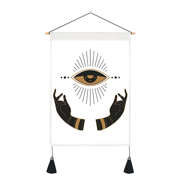 PandaHall Tarot Pattern Polyester Wall Hanging Tapestry, Vertical Tapestry, with Wood Rod & Iron Traceless Nail & Cord, for Home Decoration..., Black
PandaHall Tarot Pattern Polyester Wall Hanging Tapestry, Vertical Tapestry, with Wood Rod & Iron Traceless Nail & Cord, for Home Decoration..., Black