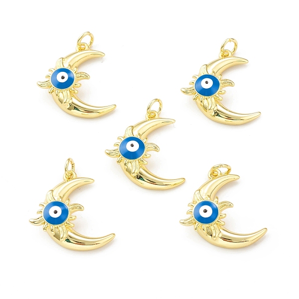 PandaHall Eco-Friendly Brass Enamel Pendants, with Jump Ring, Lead Free & Cadmium Free, Moon with Evil Eye Charm, Real 18K Gold Plated...
PandaHall Eco-Friendly Brass Enamel Pendants, with Jump Ring, Lead Free & Cadmium Free, Moon with Evil Eye Charm, Real 18K Gold Plated...