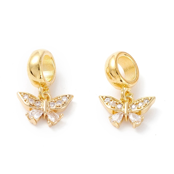 PandaHall Brass Cubic Zirconia European Dangle Charms, Largr Hole Pendants, Long-Lasting Plated, Real 18K Gold Plated, Butterfly, Clear...
PandaHall Brass Cubic Zirconia European Dangle Charms, Largr Hole Pendants, Long-Lasting Plated, Real 18K Gold Plated, Butterfly, Clear...