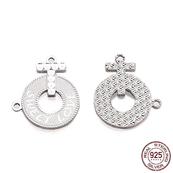 PandaHall 925 Sterling Silver Charms, Donut & Cross with Word, Silver, 13x15x1.5mm, Hole: 1.2mm Sterling Silver Cross
PandaHall 925 Sterling Silver Charms, Donut & Cross with Word, Silver, 13x15x1.5mm, Hole: 1.2mm Sterling Silver Cross