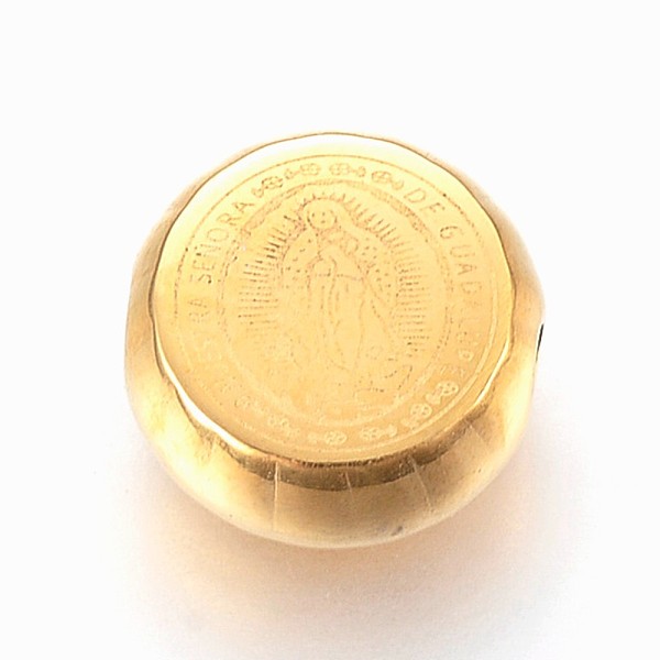 PandaHall 304 Stainless Steel Beads, Flat Round with CssmlNdsmd Cross God Father Religious Christianity, Golden, 11x5mm, Hole: 2mm 304...
PandaHall 304 Stainless Steel Beads, Flat Round with CssmlNdsmd Cross God Father Religious Christianity, Golden, 11x5mm, Hole: 2mm 304...