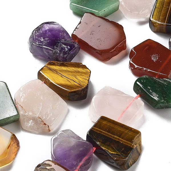 PandaHall Natural Amethyst & Quartz Crystal & Green Aventurine & Rose Quartz & Carnelian & Tiger Eye Beads Strands, Nuggets, Top Drilled...
PandaHall Natural Amethyst & Quartz Crystal & Green Aventurine & Rose Quartz & Carnelian & Tiger Eye Beads Strands, Nuggets, Top Drilled...