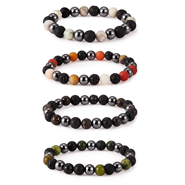 PandaHall 4Pcs 4 Style Natural Gemstone Round Beaded Stretch Bracelets Set, Stone Jewelry for Men Women, Inner Diameter: 2-1/8 inch(5.3cm)...
PandaHall 4Pcs 4 Style Natural Gemstone Round Beaded Stretch Bracelets Set, Stone Jewelry for Men Women, Inner Diameter: 2-1/8 inch(5.3cm)...