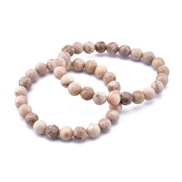 PandaHall Natural Maifanite/Maifan Stone Bead Stretch Bracelets, Round, 2 inch~2-3/8 inch(5~6cm), Bead: 5.8~6.8mm Maifanite
PandaHall Natural Maifanite/Maifan Stone Bead Stretch Bracelets, Round, 2 inch~2-3/8 inch(5~6cm), Bead: 5.8~6.8mm Maifanite