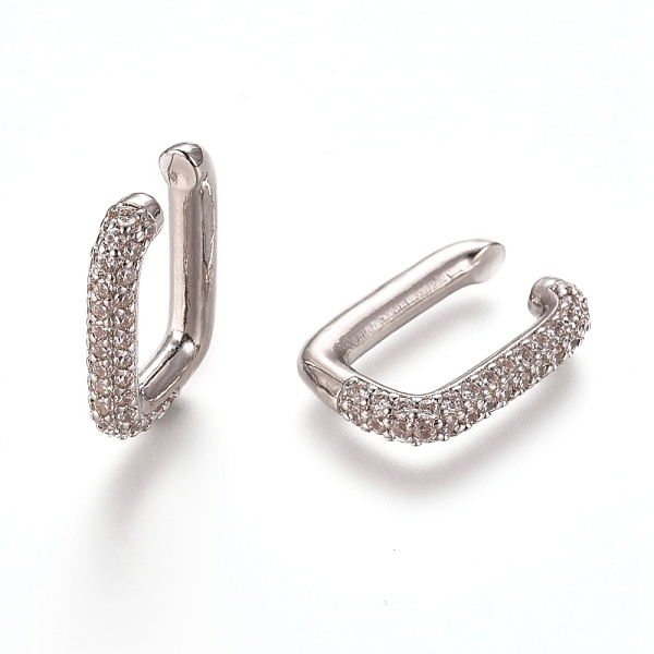 PandaHall Brass Micro Pave Cubic Zirconia Cuff Earrings, Rectangle, Platinum, Clear, 20x14x3.5mm Cubic Zirconia Clear
PandaHall Brass Micro Pave Cubic Zirconia Cuff Earrings, Rectangle, Platinum, Clear, 20x14x3.5mm Cubic Zirconia Clear