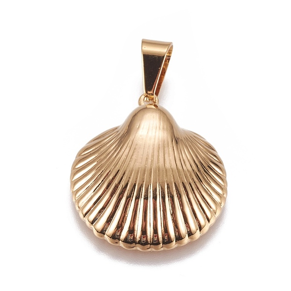 PandaHall 304 Stainless Steel Pendants, Shell, Golden, 27x25x7mm, Hole: 8.5x4.5mm 304 Stainless Steel Shell Shape
PandaHall 304 Stainless Steel Pendants, Shell, Golden, 27x25x7mm, Hole: 8.5x4.5mm 304 Stainless Steel Shell Shape