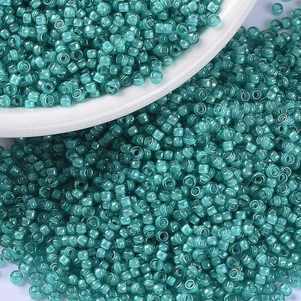 PandaHall MIYUKI Round Rocailles Beads, Japanese Seed Beads, (RR3765) White Lined Emerald, 15/0, 1.5mm, Hole: 0.7mm, about 5555pcs/bottle...
PandaHall MIYUKI Round Rocailles Beads, Japanese Seed Beads, (RR3765) White Lined Emerald, 15/0, 1.5mm, Hole: 0.7mm, about 5555pcs/bottle...