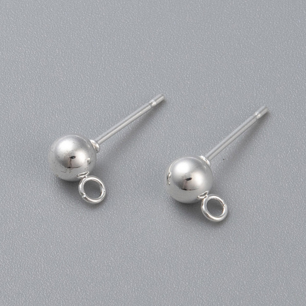 PandaHall 304 Stainless Steel Ball Stud Earring Post, Earring Findings, with Loop, Round, Silver, 15x4mm, Hole: 1.8mm, Pin: 0.8mm, Round...
PandaHall 304 Stainless Steel Ball Stud Earring Post, Earring Findings, with Loop, Round, Silver, 15x4mm, Hole: 1.8mm, Pin: 0.8mm, Round...