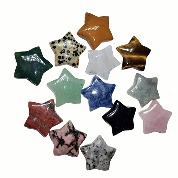 PandaHall Natural Gemstone Home Display Decorations, Star Energy Stone Ornaments, 25mm Mixed Stone Star
PandaHall Natural Gemstone Home Display Decorations, Star Energy Stone Ornaments, 25mm Mixed Stone Star