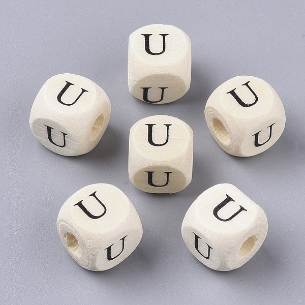 PandaHall Printed Natural Wood Beads, Horizontal Hole, Cube with Initial Letter, PapayaWhip, Letter.U, 10x10x10mm, Hole: 3.5mm, about..., Orange
PandaHall Printed Natural Wood Beads, Horizontal Hole, Cube with Initial Letter, PapayaWhip, Letter.U, 10x10x10mm, Hole: 3.5mm, about..., Orange