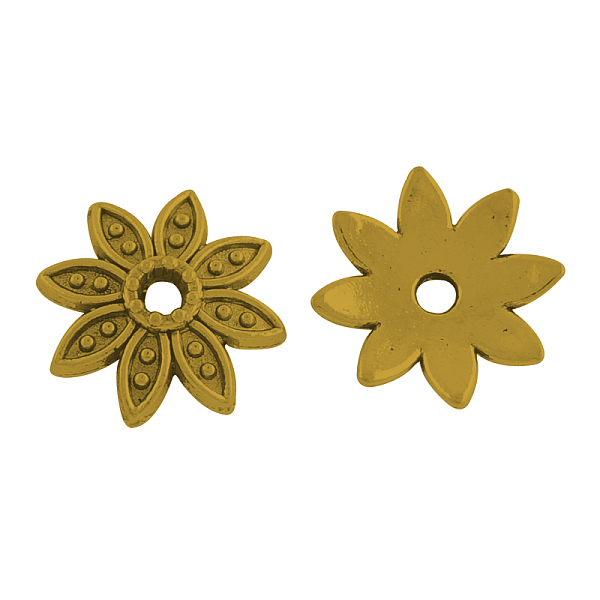 PandaHall 8-Petal Tibetan Style Alloy Flower Bead Caps, Cadmium Free & Nickel Free & Lead Free, Antique Golden, 14x3.5mm, Hole: 2mm Alloy
PandaHall 8-Petal Tibetan Style Alloy Flower Bead Caps, Cadmium Free & Nickel Free & Lead Free, Antique Golden, 14x3.5mm, Hole: 2mm Alloy