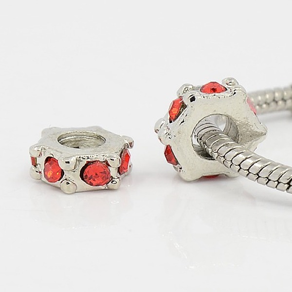 PandaHall Alloy Rhinestone European Beads, Large Hole Beads, Hexagon, Platinum, Mixed Color, 5.5x10.5mm, Hole: 4.5mm Alloy+Rhinestone..., Multicolor
PandaHall Alloy Rhinestone European Beads, Large Hole Beads, Hexagon, Platinum, Mixed Color, 5.5x10.5mm, Hole: 4.5mm Alloy+Rhinestone..., Multicolor