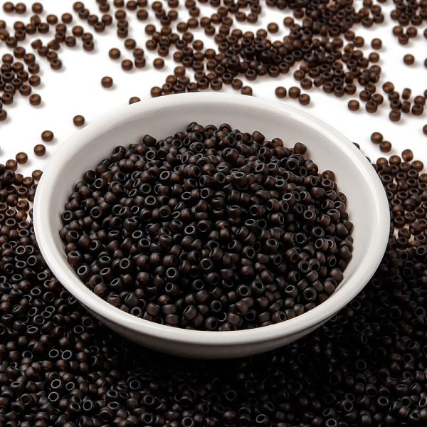 PandaHall MIYUKI Round Rocailles Beads, Japanese Seed Beads, (RR135F) Matte Transparent Root Beer, 8/0, 3mm, Hole: 1mm, about..., Brown
PandaHall MIYUKI Round Rocailles Beads, Japanese Seed Beads, (RR135F) Matte Transparent Root Beer, 8/0, 3mm, Hole: 1mm, about..., Brown