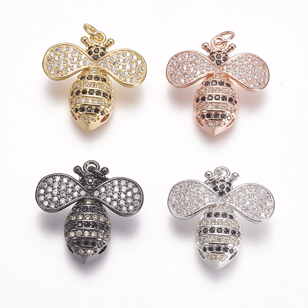 PandaHall Brass Micro Pave Cubic Zirconia Pendants, Bees, Black, Mixed Color, 20x20x6mm, Hole: 3mm Brass+Cubic Zirconia Bees Black
PandaHall Brass Micro Pave Cubic Zirconia Pendants, Bees, Black, Mixed Color, 20x20x6mm, Hole: 3mm Brass+Cubic Zirconia Bees Black