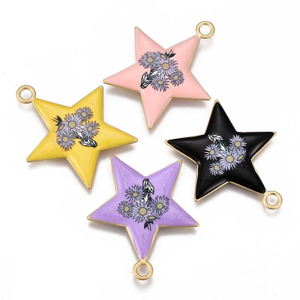 PandaHall Eco-Friendly Printed Alloy Pendants, with Enamel, Cadmium Free & Nickel Free & Lead Free, Star with Flower Pattern, Matte Gold..., Multicolor
PandaHall Eco-Friendly Printed Alloy Pendants, with Enamel, Cadmium Free & Nickel Free & Lead Free, Star with Flower Pattern, Matte Gold..., Multicolor