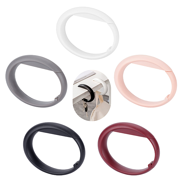 PandaHall WADORN 5Pcs 5 Colors Round Plastic Purse Hooks, Bag Hanger for Table and Bar, Mixed Color, 103.5x84x20mm, Inner Diameter..., Multicolor
PandaHall WADORN 5Pcs 5 Colors Round Plastic Purse Hooks, Bag Hanger for Table and Bar, Mixed Color, 103.5x84x20mm, Inner Diameter..., Multicolor