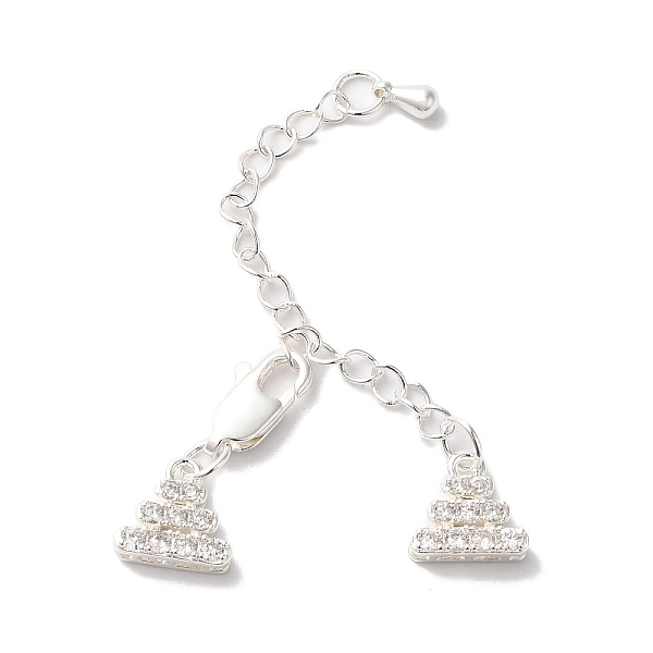 PandaHall Brass Micro Pave Cubic Zirconia Chain Extender, Triangle, 925 Sterling Silver Plated, 25mm Brass+Cubic Zirconia Triangle Clear
PandaHall Brass Micro Pave Cubic Zirconia Chain Extender, Triangle, 925 Sterling Silver Plated, 25mm Brass+Cubic Zirconia Triangle Clear
