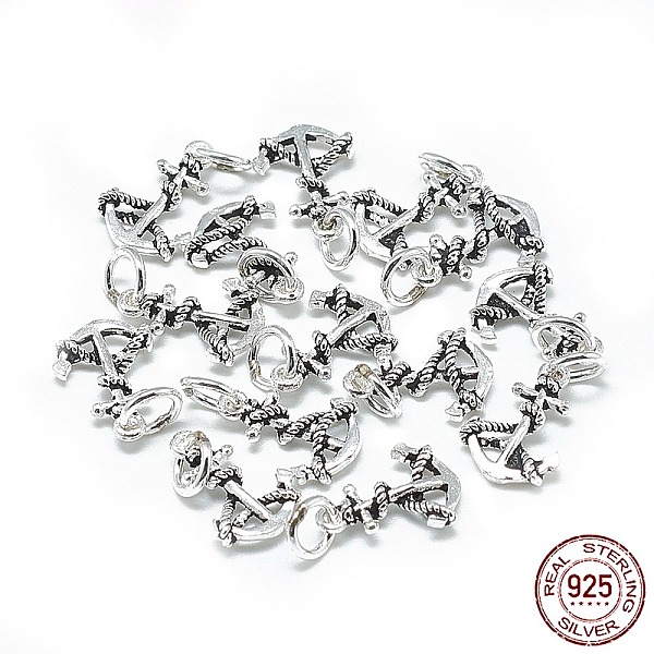 PandaHall Thai 925 Sterling Silver Charms, with Jump Ring, Anchor, Antique Silver, 13x9x2.5mm, Hole: 4mm Sterling Silver Anchor & Helm
PandaHall Thai 925 Sterling Silver Charms, with Jump Ring, Anchor, Antique Silver, 13x9x2.5mm, Hole: 4mm Sterling Silver Anchor & Helm