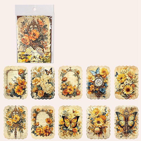 PandaHall 20Pcs 10 Styles Flower Butterfly Scrapbooking Paper Pads, for Scrapbooking, Travel Diary Craft, Gold, Packing: 177x115x3mm...
PandaHall 20Pcs 10 Styles Flower Butterfly Scrapbooking Paper Pads, for Scrapbooking, Travel Diary Craft, Gold, Packing: 177x115x3mm...