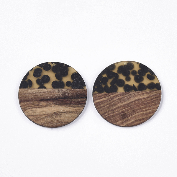 PandaHall Resin & Walnut Wood Pendants, Flat Round with Spot, Pale Goldenrod, 49x3~4mm, Hole: 2mm Resin+Wood Flat Round
PandaHall Resin & Walnut Wood Pendants, Flat Round with Spot, Pale Goldenrod, 49x3~4mm, Hole: 2mm Resin+Wood Flat Round