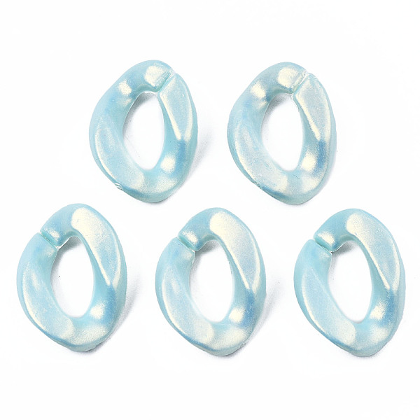 PandaHall Spray Painted Acrylic Linking Rings, Rubberized Style, Quick Link Connectors, for Curb Chains Making, Twist, Aqua, 24x17x5mm..., Cyan
PandaHall Spray Painted Acrylic Linking Rings, Rubberized Style, Quick Link Connectors, for Curb Chains Making, Twist, Aqua, 24x17x5mm..., Cyan