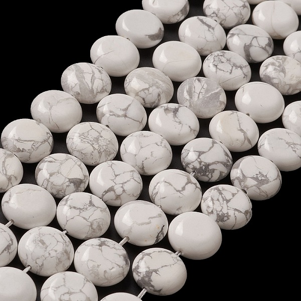 PandaHall Natural Howlite Beads Strands, Flat Round, 14.6~15.5x6~6.5mm, Hole: 0.8mm, about 27pcs/strand, 15.59''~15.87''(39.6~40.3cm)...
PandaHall Natural Howlite Beads Strands, Flat Round, 14.6~15.5x6~6.5mm, Hole: 0.8mm, about 27pcs/strand, 15.59''~15.87''(39.6~40.3cm)...