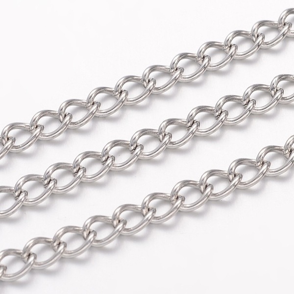PandaHall 304 Stainless Steel Curb Chains, Unwelded, with Spool, for Jewelry Making, Stainless Steel Color, 5x3.5x0.8mm, about 65.61 Feet...
PandaHall 304 Stainless Steel Curb Chains, Unwelded, with Spool, for Jewelry Making, Stainless Steel Color, 5x3.5x0.8mm, about 65.61 Feet...