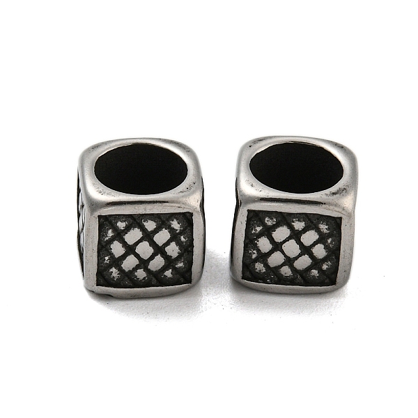 PandaHall Cube 304 Stainless Steel European Beads, Large Hole Beads, Antique Silver, 8x8.5x8.5mm, Hole: 6mm 304 Stainless Steel Cube
PandaHall Cube 304 Stainless Steel European Beads, Large Hole Beads, Antique Silver, 8x8.5x8.5mm, Hole: 6mm 304 Stainless Steel Cube
