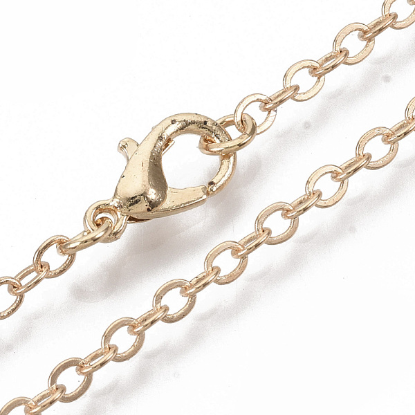 PandaHall Brass Cable Chains Necklace Making, with Alloy Lobster Claw Clasps, Light Gold, 23.6 inch~24.37 inch(60cm~61.9cm) Brass
PandaHall Brass Cable Chains Necklace Making, with Alloy Lobster Claw Clasps, Light Gold, 23.6 inch~24.37 inch(60cm~61.9cm) Brass
