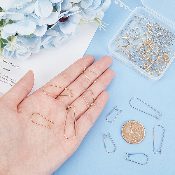 PandaHall Unicraftale 304 Stainless Steel Hoop Earring Findings, Kidney Ear Wire, Golden & Stainless Steel Color, 21 Gauge...
PandaHall Unicraftale 304 Stainless Steel Hoop Earring Findings, Kidney Ear Wire, Golden & Stainless Steel Color, 21 Gauge...