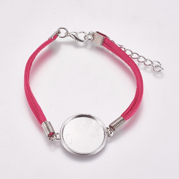 PandaHall Suede Bracelet Making, with Alloy Tray Settings and Iron Chains, Flat Round, Platinum, Deep Pink, 8-1/8 inch~8-1/4 inch(20.5~21cm)...
PandaHall Suede Bracelet Making, with Alloy Tray Settings and Iron Chains, Flat Round, Platinum, Deep Pink, 8-1/8 inch~8-1/4 inch(20.5~21cm)...