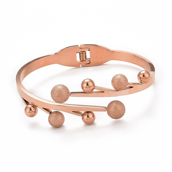 PandaHall 201 Stainless Steel Branch and Leaf Open Cuff Bangle, Ion Plating(IP) 304 Stainless Steel Jewelry for Women, Rose Gold, Inner...
PandaHall 201 Stainless Steel Branch and Leaf Open Cuff Bangle, Ion Plating(IP) 304 Stainless Steel Jewelry for Women, Rose Gold, Inner...