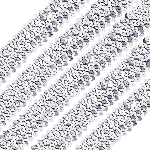 PandaHall 1 Roll Plastic Paillette Elastic Trim Silver Sequin Ribbon Flat Round Ornament Accessories for Jewelry Making 25x1.5mm Plastic...
PandaHall 1 Roll Plastic Paillette Elastic Trim Silver Sequin Ribbon Flat Round Ornament Accessories for Jewelry Making 25x1.5mm Plastic...
