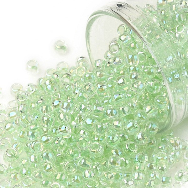 PandaHall TOHO Round Seed Beads, Japanese Seed Beads, (172) Pale Green Transparent Rainbow, 8/0, 3mm, Hole: 1mm, about 222pcs/10g Glass...
PandaHall TOHO Round Seed Beads, Japanese Seed Beads, (172) Pale Green Transparent Rainbow, 8/0, 3mm, Hole: 1mm, about 222pcs/10g Glass...