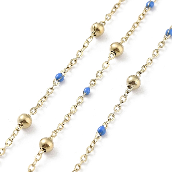 PandaHall Ion Plating(IP) 304 Stainless Steel Cable Chain, with Enamel, Soldered, Royal Blue, Beads: 3.5~3.6x3.5mm, Link: 5x2x2mm and...
PandaHall Ion Plating(IP) 304 Stainless Steel Cable Chain, with Enamel, Soldered, Royal Blue, Beads: 3.5~3.6x3.5mm, Link: 5x2x2mm and...