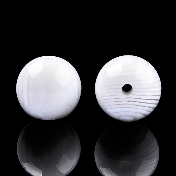 PandaHall Stripe Resin Beads, Glitter Powder, Round, White, 16mm, Hole: 2~2.4mm Resin Round White
PandaHall Stripe Resin Beads, Glitter Powder, Round, White, 16mm, Hole: 2~2.4mm Resin Round White