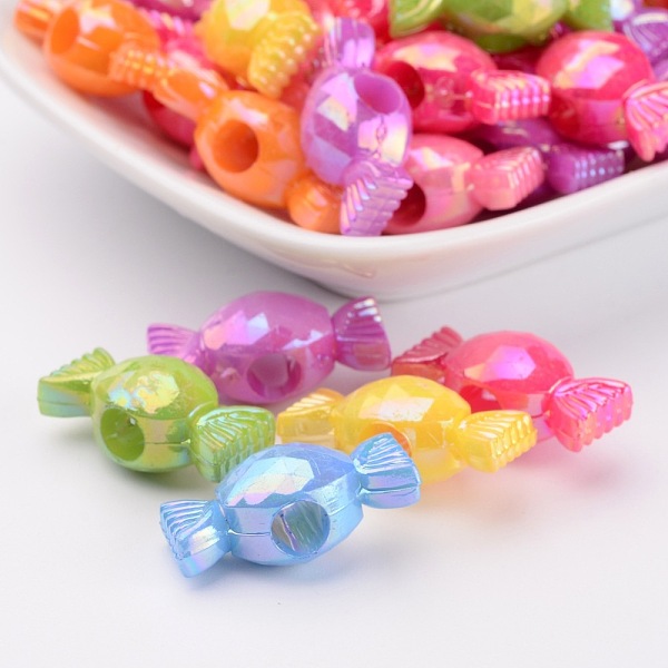 PandaHall Plating Acrylic Beads, Candy, AB Color, Mixed Color, 24x9.5x10.5mm, Hole: 5mm Acrylic Candy Multicolor
PandaHall Plating Acrylic Beads, Candy, AB Color, Mixed Color, 24x9.5x10.5mm, Hole: 5mm Acrylic Candy Multicolor