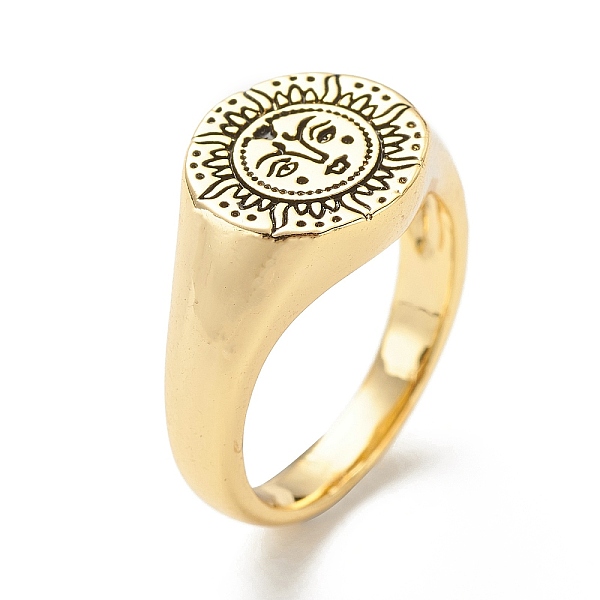 PandaHall Brass Signet Ring for Women, Golden, Sun Pattern, 3~11.5mm, US Size 6(16.5mm) Brass Sun
PandaHall Brass Signet Ring for Women, Golden, Sun Pattern, 3~11.5mm, US Size 6(16.5mm) Brass Sun
