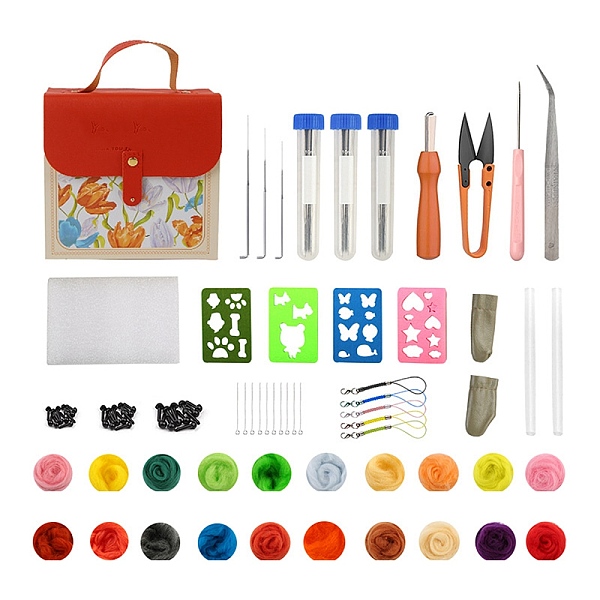 PandaHall Wool Needle Felting Kit for Beginners, Needle Felting Tools for Starter, Wool Roving Set with Wool Felt Tools & Foam Mat, Orange...
PandaHall Wool Needle Felting Kit for Beginners, Needle Felting Tools for Starter, Wool Roving Set with Wool Felt Tools & Foam Mat, Orange...
