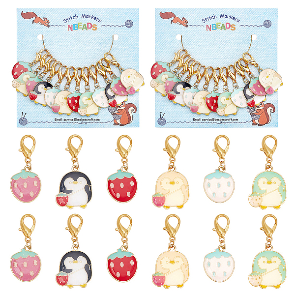 PandaHall 24 Pcs Strawberry Penguin Stitch Markers, Enamel Alloy Crochet Stitch Marker Charms Lobster Claw Clasps Locking Stitch Marker for..., Multicolor
PandaHall 24 Pcs Strawberry Penguin Stitch Markers, Enamel Alloy Crochet Stitch Marker Charms Lobster Claw Clasps Locking Stitch Marker for..., Multicolor
