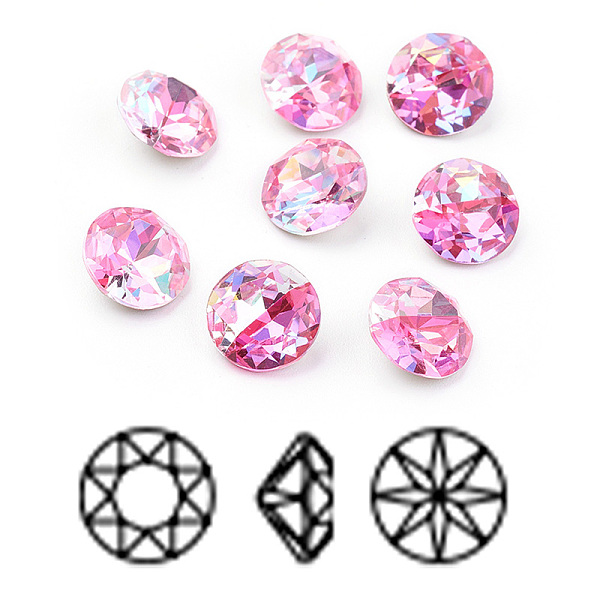 PandaHall Pointed Back & Back Plated K9 Glass Rhinestone Cabochons, Grade A, Two Tone, Shiny Laser Style, Faceted, Flat Round, Rose, 8x4.5mm..., Pink
PandaHall Pointed Back & Back Plated K9 Glass Rhinestone Cabochons, Grade A, Two Tone, Shiny Laser Style, Faceted, Flat Round, Rose, 8x4.5mm..., Pink